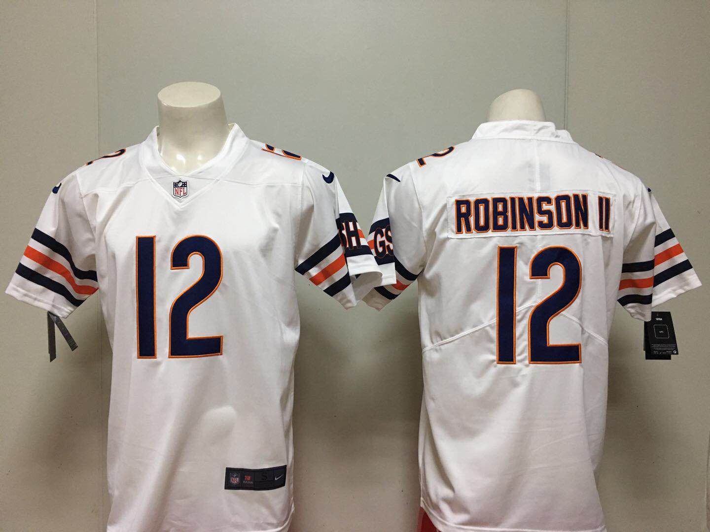 Men Chicago Bears #12 Robinson ii White Nike Vapor Untouchable Limited Playe NFL Jerseys